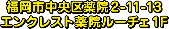 福岡市中央区薬院2-11-13 エンクレスト薬院ルーチェ 1F